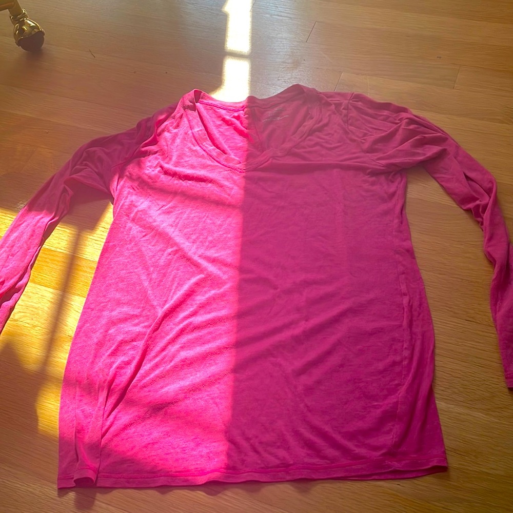 Pink long sleeve, motherhood brand maternity top